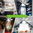 Ventilador 2 em 1 Lâmpada Bocal Portátil