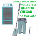 Mop Flat Rodo Multiuso Esfregão + 5 Refis Extras