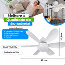Ventilador 2 em 1 Lâmpada Bocal Portátil