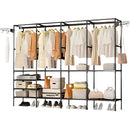 Closet Arara Grande com 4 Hastes com Cabideiro Sapateira e Prateleiras