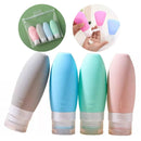 Kit Viagem Frascos de Silicone 4 Pçs Anti-Vazamento