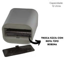 Lixeira com Tampa Click 12 Litros - Refil Bobina