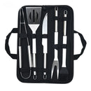 Kit Churrasco Inox - 5 Peças com Estojo