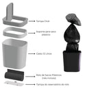 Lixeira com Tampa Click 12 Litros - Refil Bobina