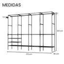 Closet Arara Grande com 4 Hastes com Cabideiro Sapateira e Prateleiras