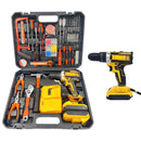 Parafusadeira Elétrica com 2 Baterias + Maleta Completa de Ferramentas