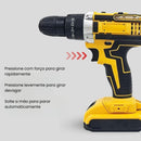 Parafusadeira Elétrica com 2 Baterias + Maleta Completa de Ferramentas