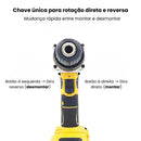 Parafusadeira Elétrica com 2 Baterias + Maleta Completa de Ferramentas