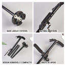 Bengala Dobrável com Apoio Lateral e Luz Led