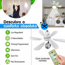 Ventilador 2 em 1 Lâmpada Bocal Portátil