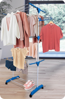 Varal Torre Retrátil 3 Andares com Rodinhas