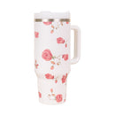 Copo Térmico Florido com Canudo 1200 ml