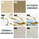 Kit 10 Placas Adesivas Revestimento Autocolante 60x60
