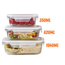 Marmita Hermética de Vidro Micro-ondas e Congelador