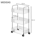 Carrinho Organizador de Acrílico 3 Andares