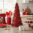 Árvore de Natal Decorativa 50 cm em Fio Metálico – Dourada, Prata, Verde ou Vermelha