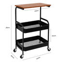 Carrinho Mesa Rack com Rodinhas