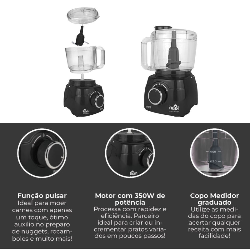 Processado Elétrico Turbo Preto