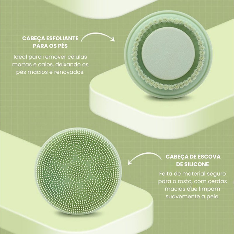 Escova de Banho Elétrica 5 em 1 Limpa Esfolia Massageia Ensaboa