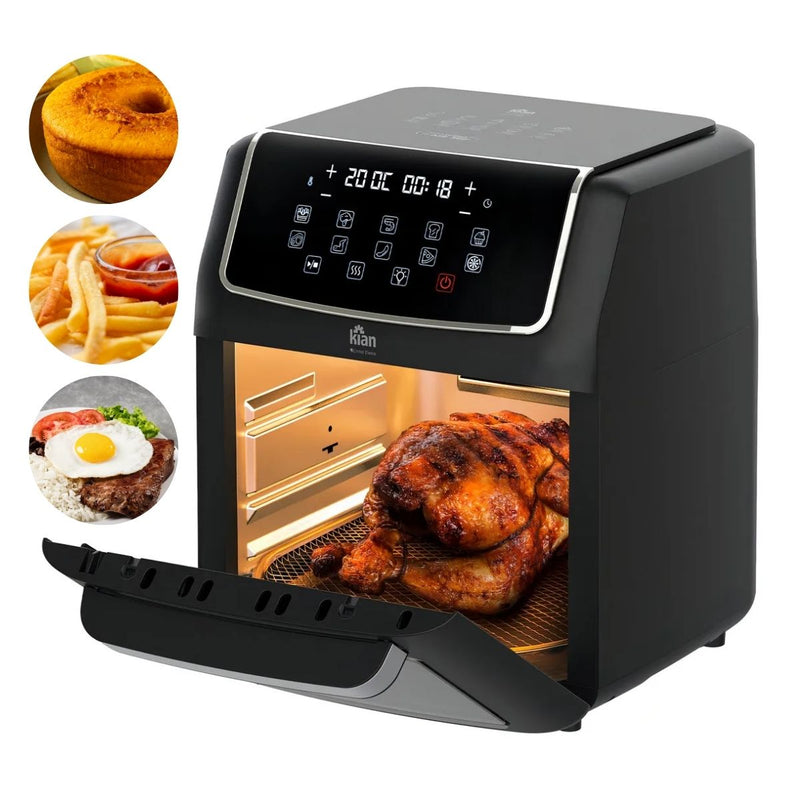 Air Fryer Premium 2 em 1 Cesto e Grade Inox Visor Digital