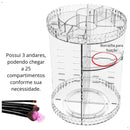 Suporte de Maquiagem Giratório Acrílico 360º