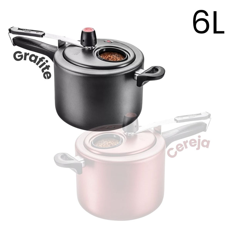 Panela de Pressão Teflon Com Visor em Vidro