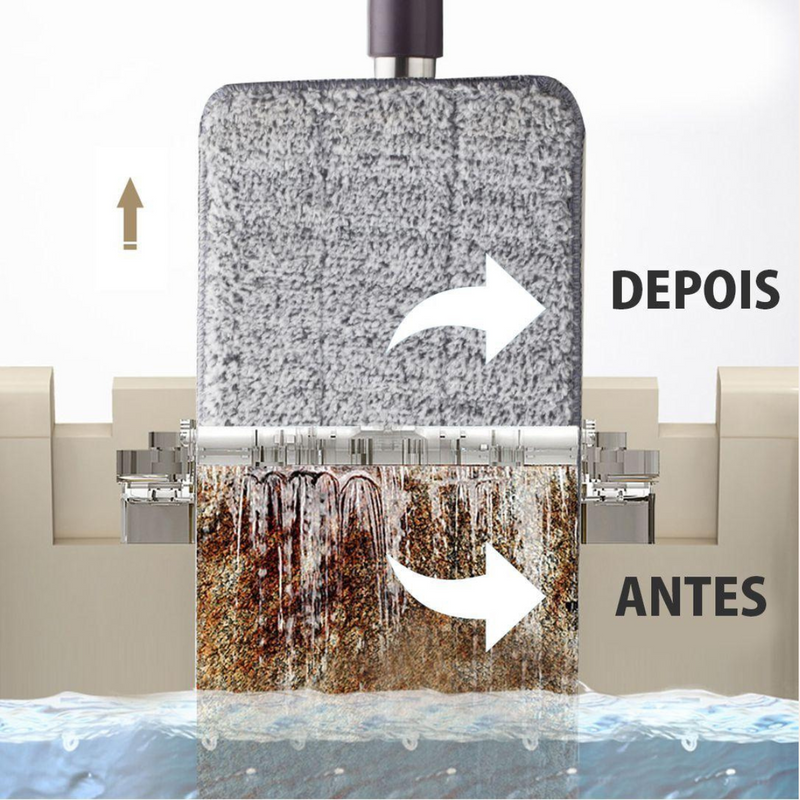 Mop Flat 5 Refis + Balde Reposição