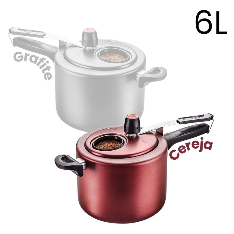 Panela de Pressão Teflon Com Visor em Vidro