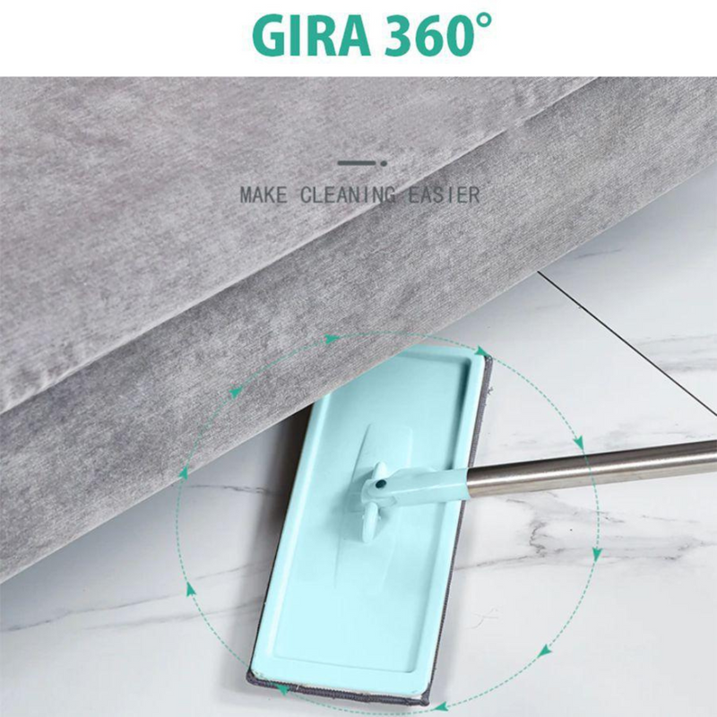 Mop Flat 5 Refis + Balde Reposição