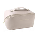 Bolsa Cosmética Couro PU Com Zíper De Maquiagem Estilo Coreano Para Viagem