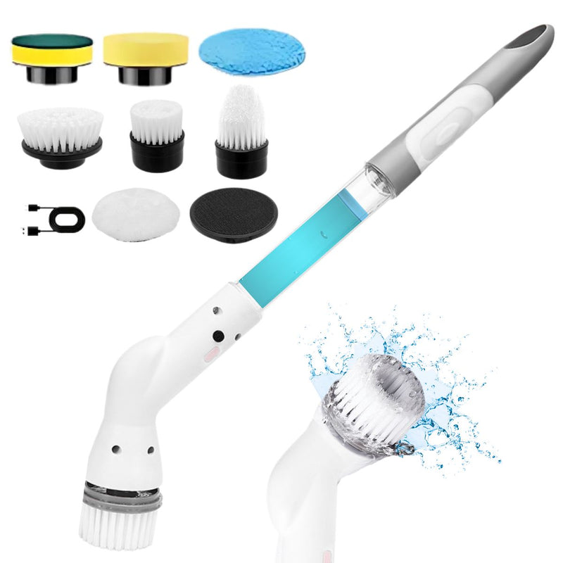 Escova Elétrica com Dispenser de Sabão 8 em 1