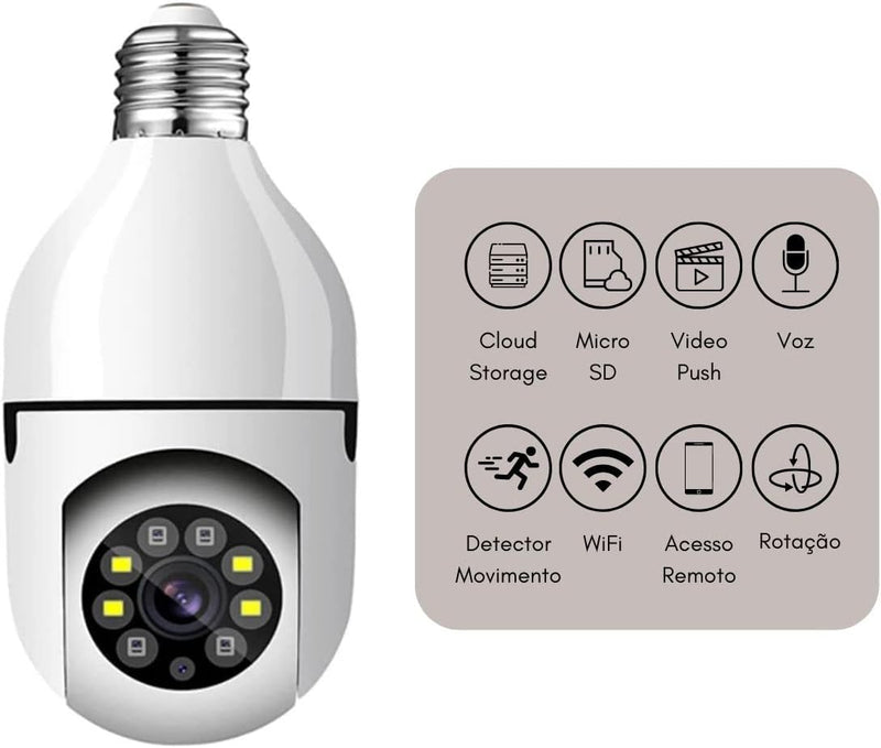 Câmera Segurança IP Wi-Fi 360° 2 Modelos