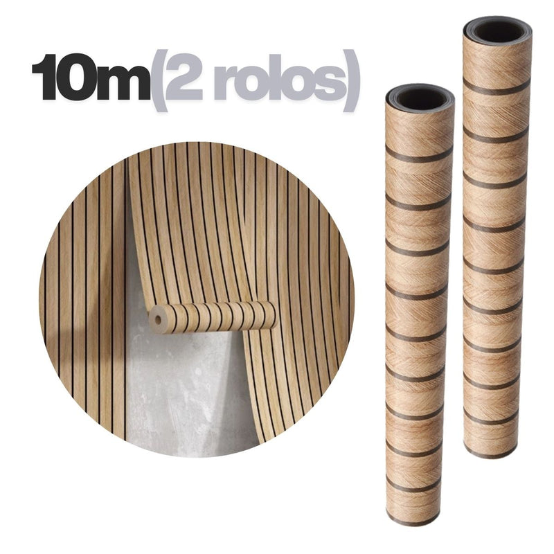 Papel de Parede Adesivo Ripado