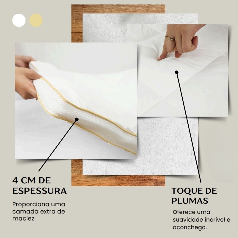 Pillow Top Plume Camada de Conforto Luxo