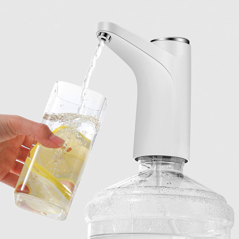 Bomba Elétrica Recarregável para Galão de Água USB – Portátil e Prática