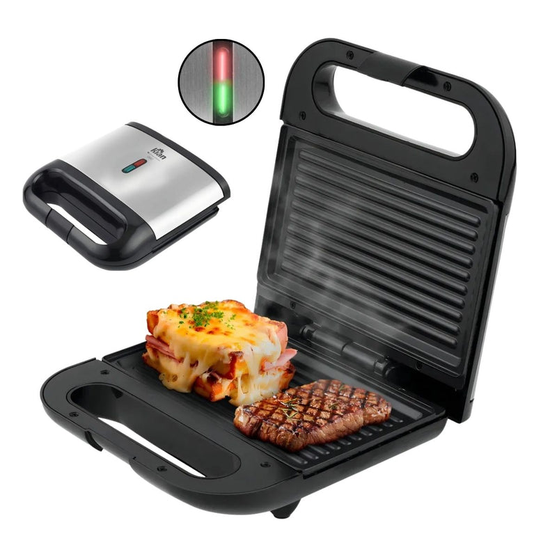 Sanduicheira Grill 2 Em 1 Preta Elétrica
