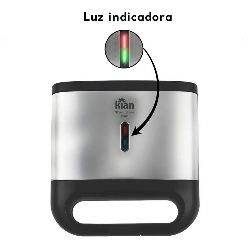 Sanduicheira Grill 2 Em 1 Preta Elétrica