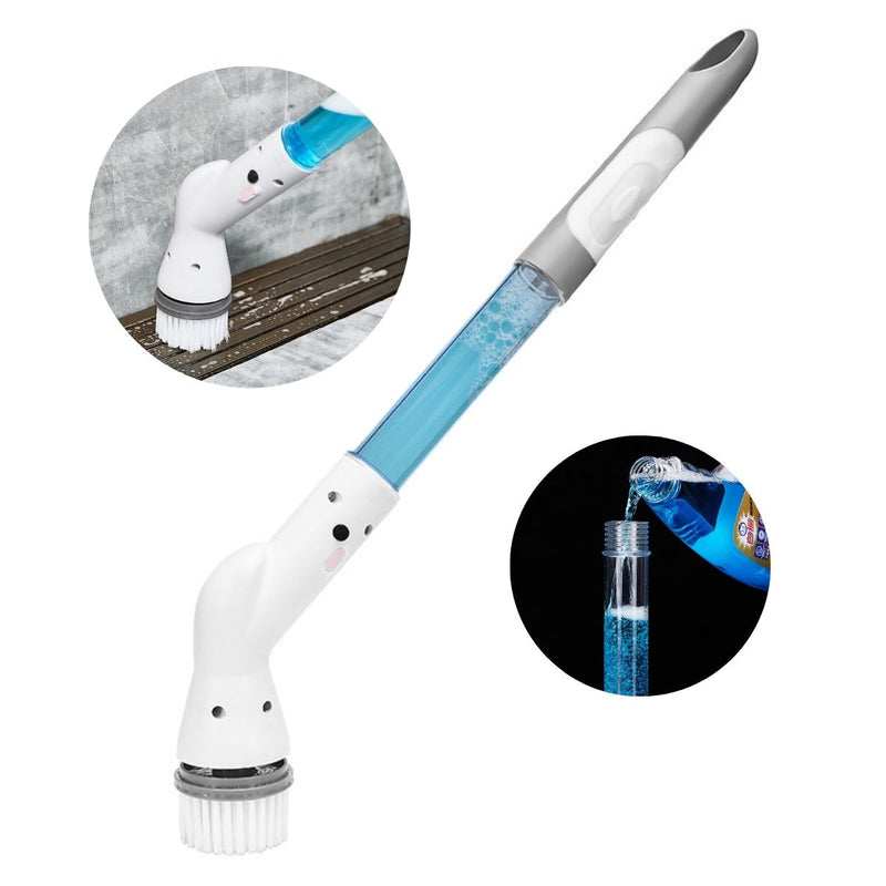 Escova Elétrica com Dispenser de Sabão 8 em 1