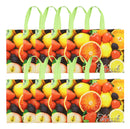 Kit 20 Sacolas Bolsa De Feira Estampada 45cm Frutas Ecobag