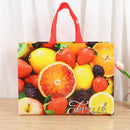Kit 20 Sacolas Bolsa De Feira Estampada 45cm Frutas Ecobag