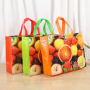 Kit 20 Sacolas Bolsa De Feira Estampada 45cm Frutas Ecobag