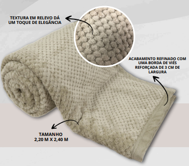 Cobertor Fleece Bold Texturizado Manta