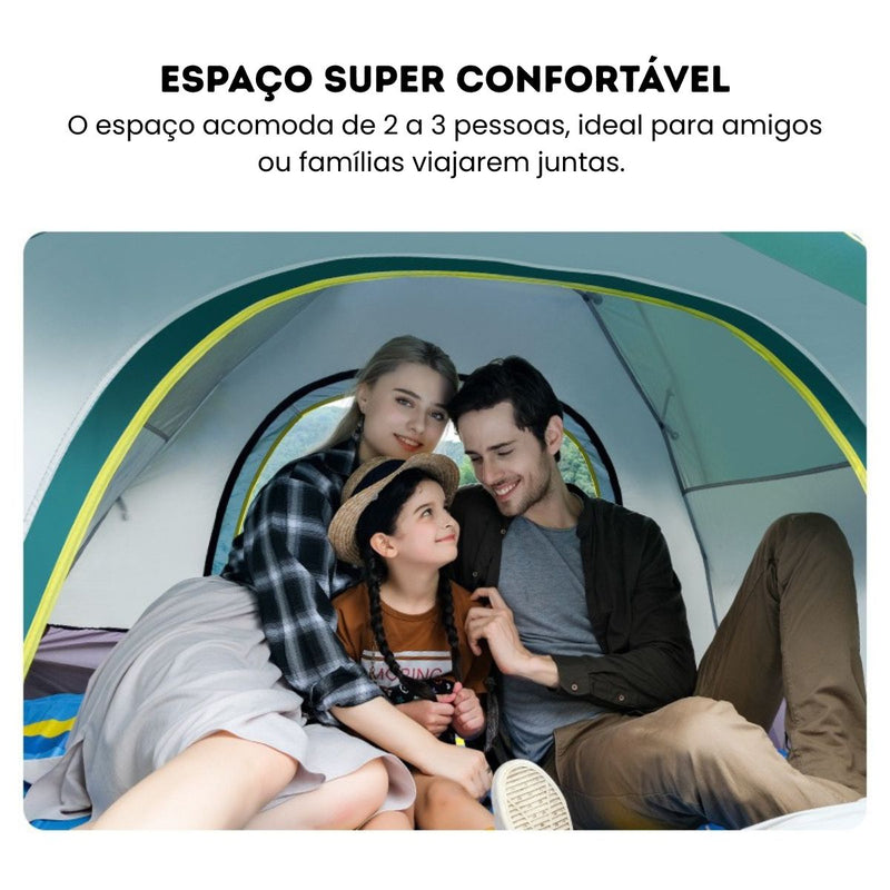 Barraca de Camping Automática para até 3 Pessoas