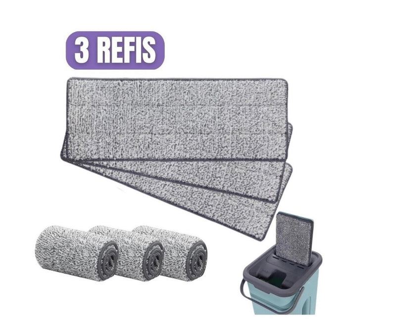 3 Refis Extras Para Flat mop