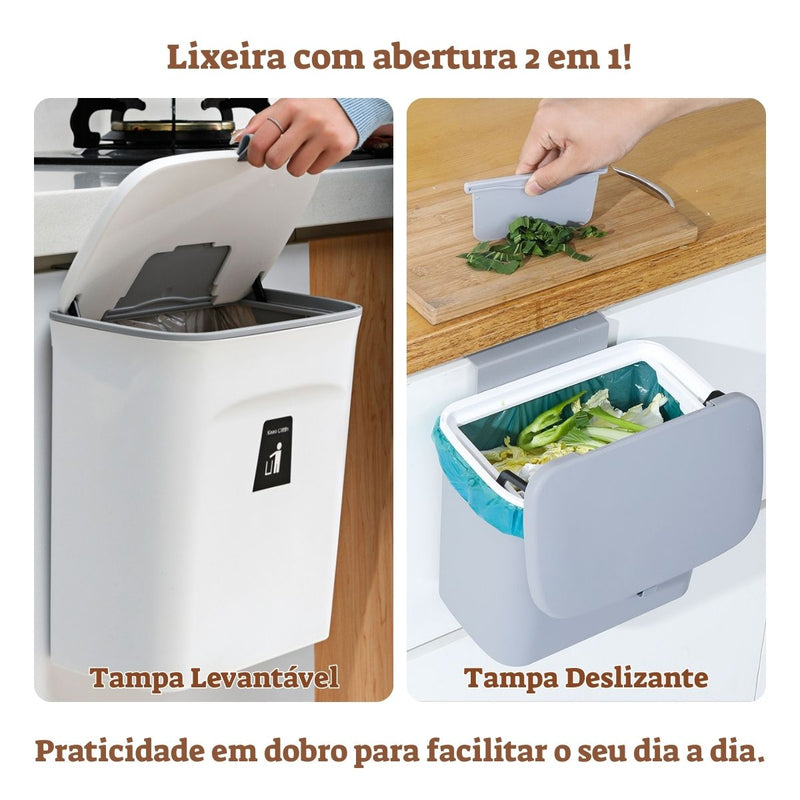 Lixeira Parede com Adesivo
