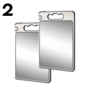 (PROMO GRUPO) Tábua de Corte 2 em 1 Inox e Fibra de Trigo Ultra Resistente