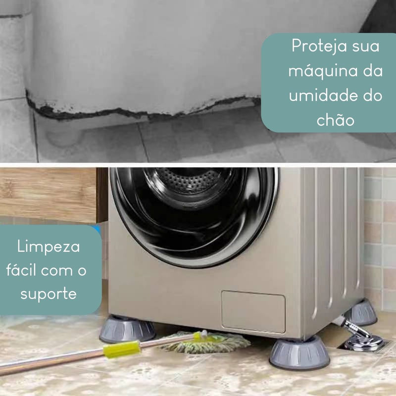 Suporte para Máquina de Lavar Apoio Anti-Vibração