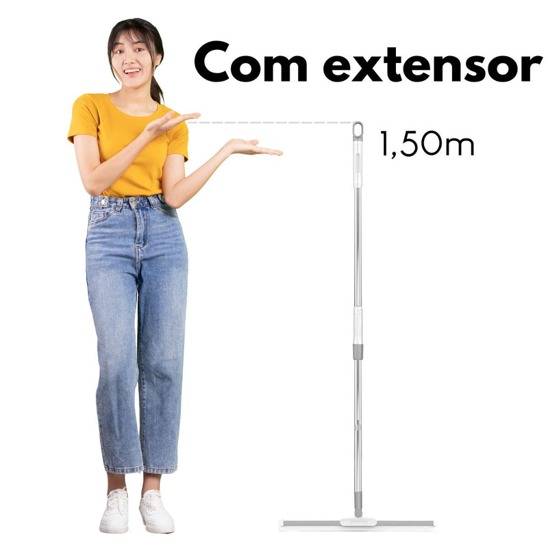 Rodo Mágico Inox Multiuso Base Silicone Varre e Seca