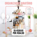 (PROMO GRUPO) Suporte de Maquiagem Giratório Acrílico 360º