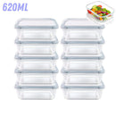 Marmita Hermética de Vidro Micro-ondas e Congelador